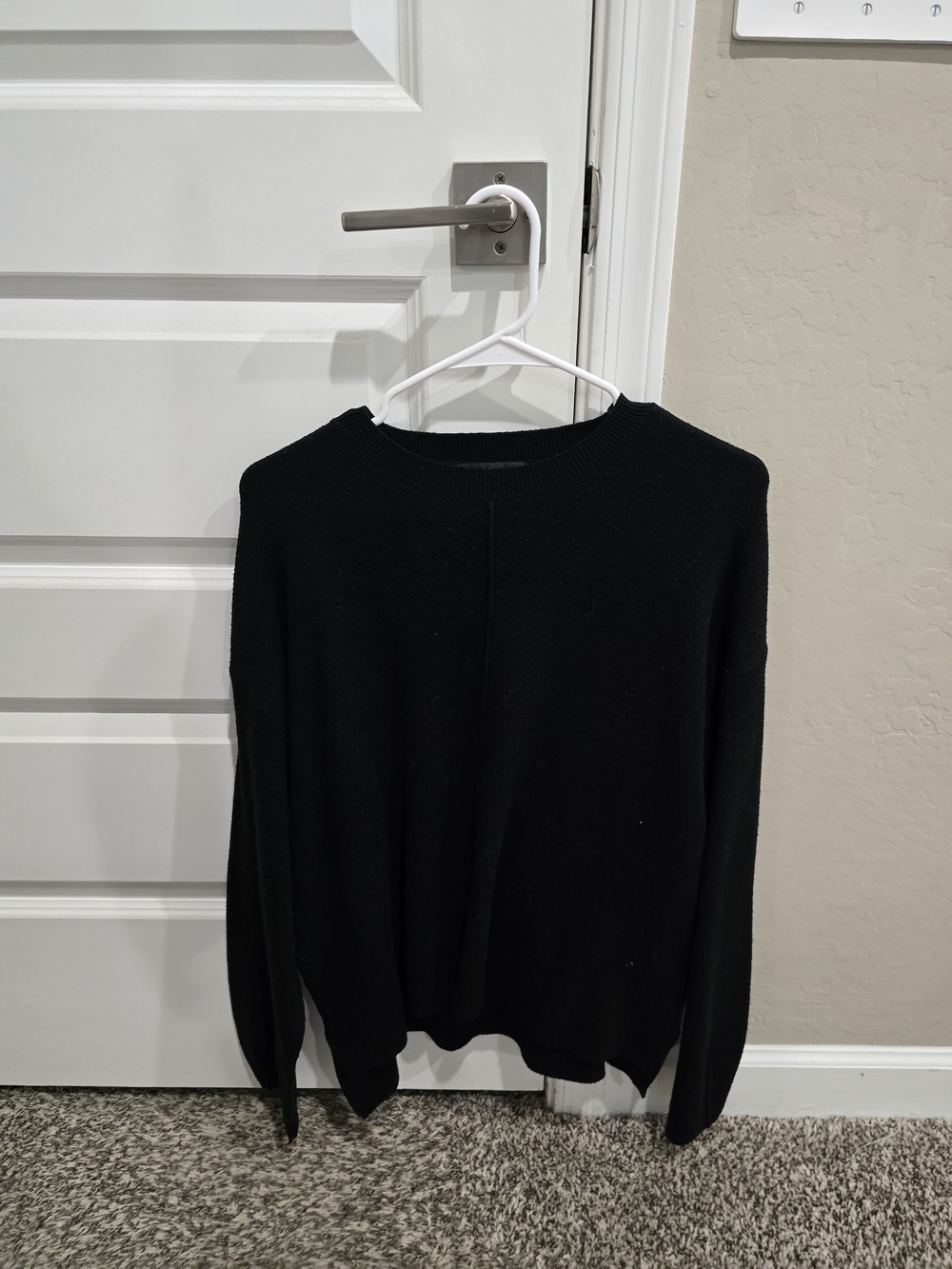 Lulu's Black Crewneck Sweater